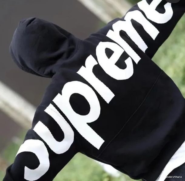 LOGO LOGO BIG L S Black Grey JACQUARD HOODED Hoodie Sweatshirt M XL Back Big SWEATSHIRT 0805